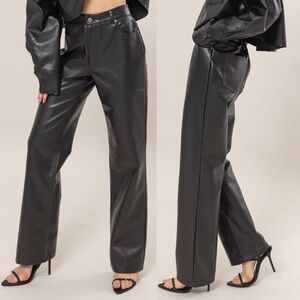 HYFVE Sz Small.  NWOT. Black Faux Leather High Waisted Pants